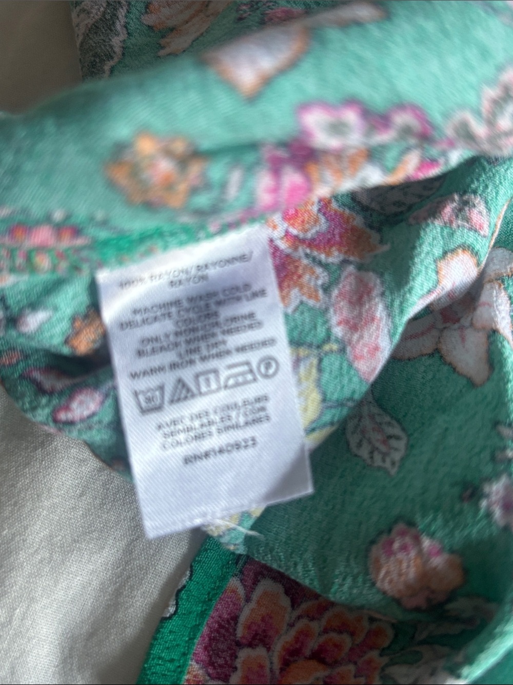 LOFT floral tie sleeveless top - Picture 6 of 7